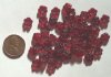 50 3x8mm Red Cupped Flowers